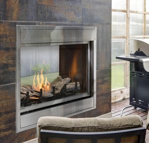 Montigo: 38" Divine See-Through Traditional Outdoor Fireplace (Hot Surface Ignition)